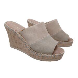 Toms Shoes Wedge Espadrille Monica Slip On‎ Mule Platform Slide Womens size 7